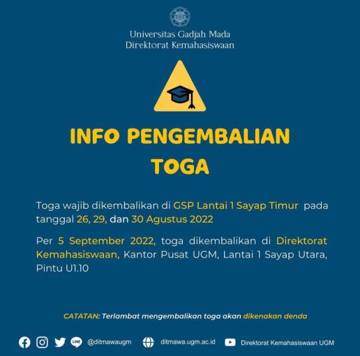 INFO PENGEMBALIAN TOGA WISUDA PERIODE IV TA 2021 2022 Website